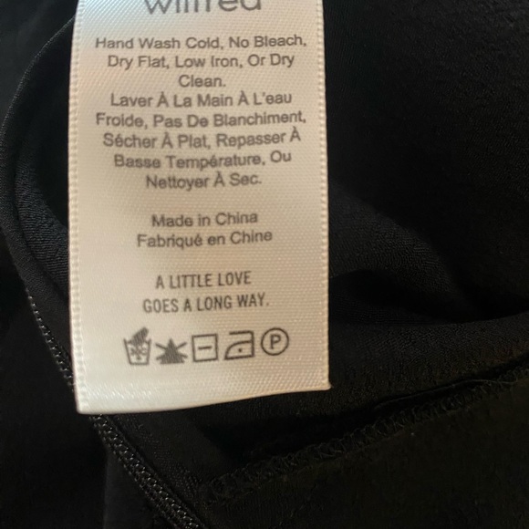 Wilfred Jumpsuit, Black, Size S, Crop Wide Leg, with Pockets - Picture 11 of 11